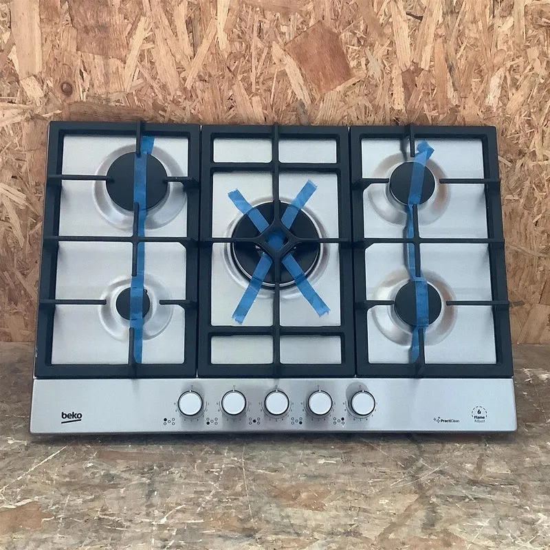 Piano cottura Beko HIAW75226SXE: a Gas - PractiClean FlameAdjust Wok High Power
