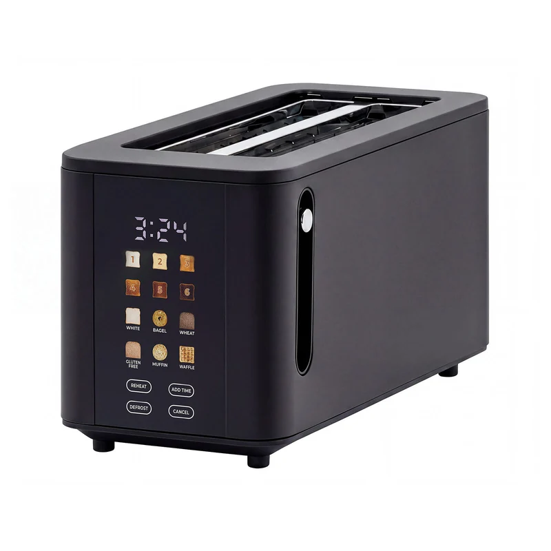 Healthy Choice 4-Slice Digital Toaster 800-950W Smart Touch Screen 6 Browning Levels – Black