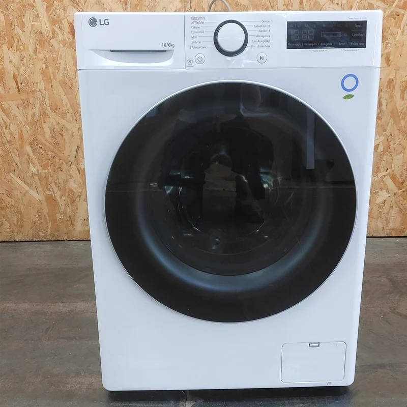 Lavasciuga LG D4R5010TSWS Serie R5 AI DD TurboWash 360, Eco Hybrid 10/6kg