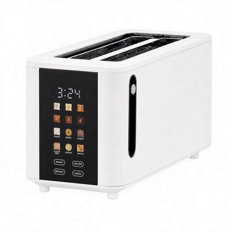 Healthy Choice 4-Slice Digital Toaster 800-950W Smart Touch Screen 6 Browning Levels – White