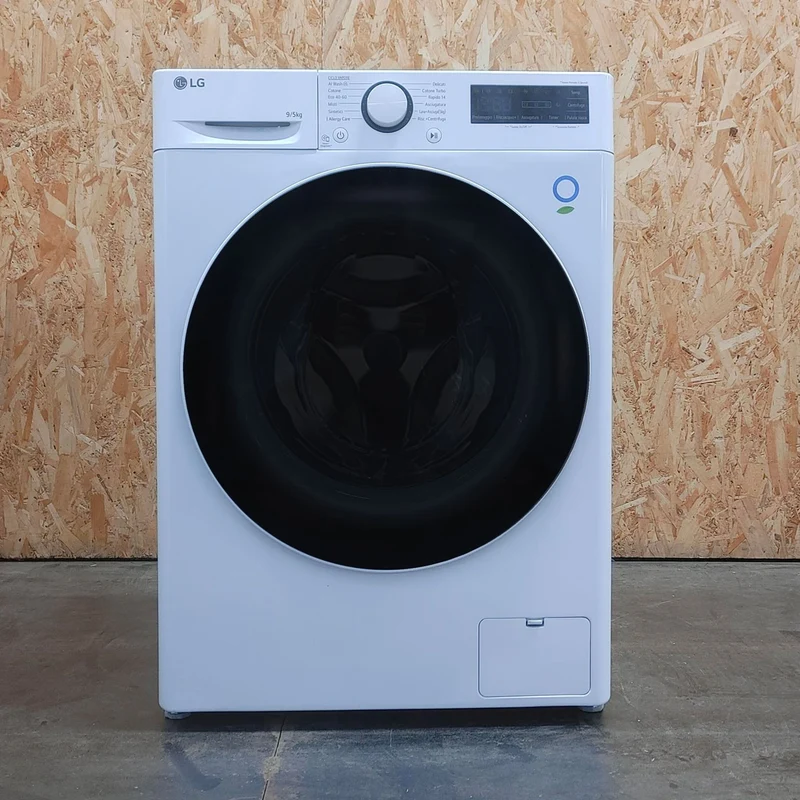 LG D2R5S09TSWW lavatrice asciugatrice Libera installazione Carica frontale Bianco E
