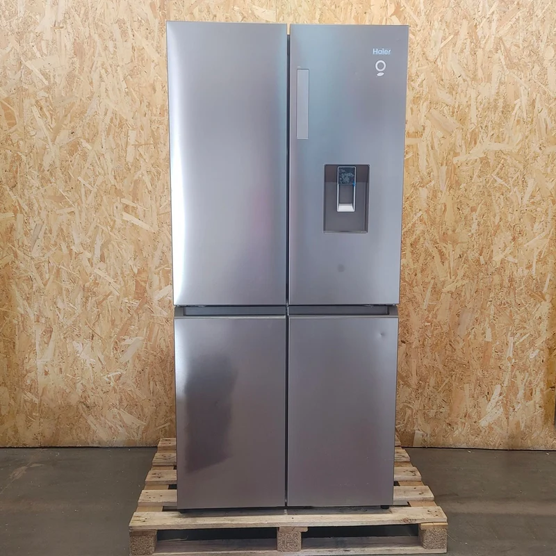Frigorifero side-by-side Haier Cube 83 Serie 3 HCR3818EWMM Libera installazione 463 LE Platinum, Acciaio inossidabile