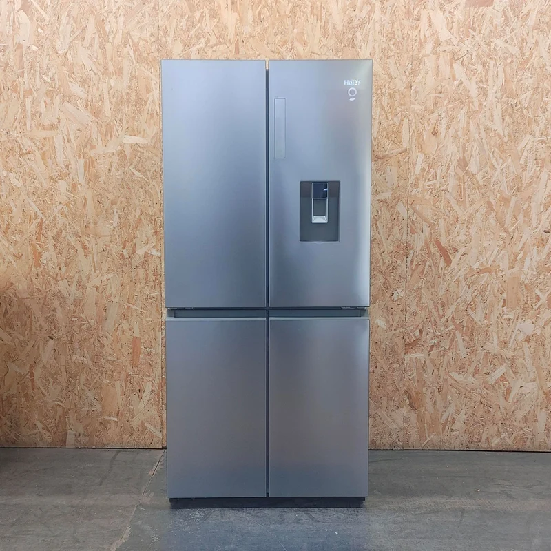 Frigorifero side-by-side Haier Cube 83 Serie 3 HCR3818EWMM Libera installazione 463 LE Platinum, Acciaio inossidabile