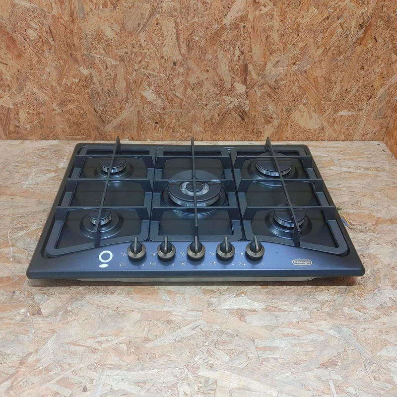 De'Longhi ANF 57 PRO Piano Cottura da Incasso 70 cm, Comandi Frontali, Nero