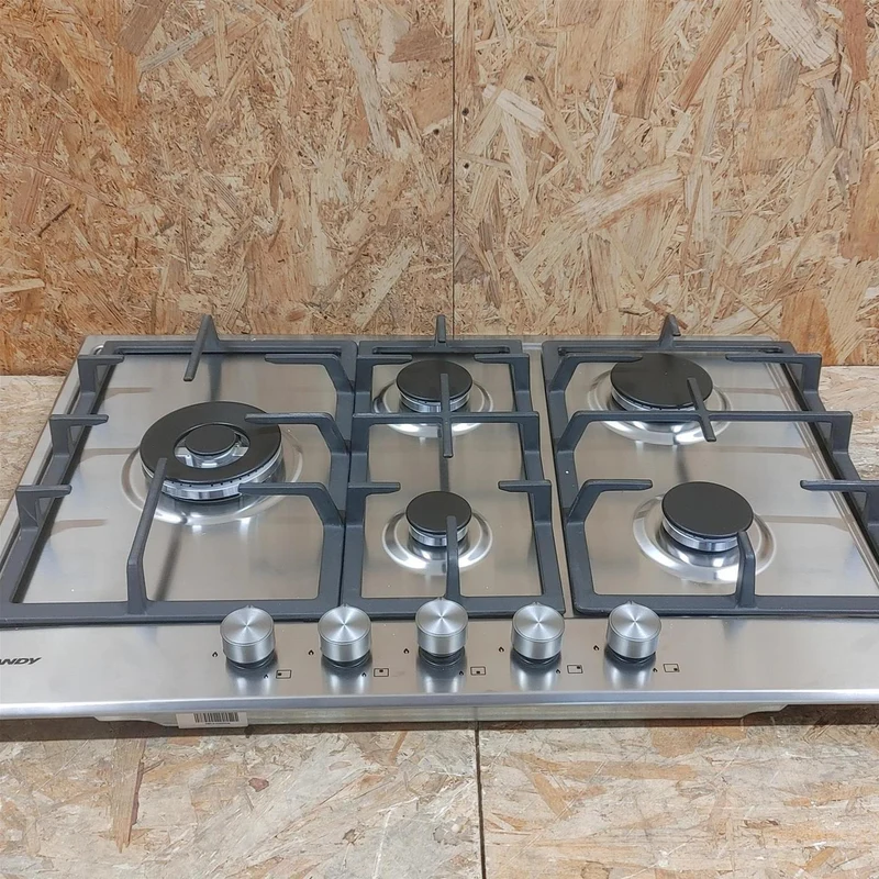 Candy CHG7WLWPX Acciaio inox Incasso 75 cm Gas 5 zona(e)