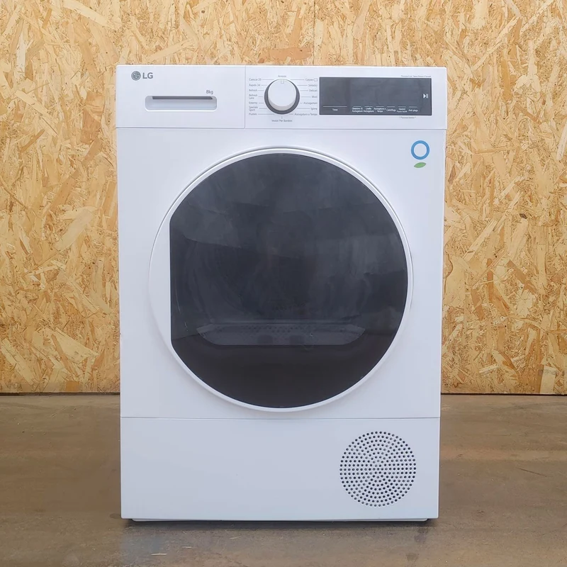 LG Asciugatrice RH80M3AV6R Capacità 8Kg, Classe A++, Tecnologia a Pompa di Calore