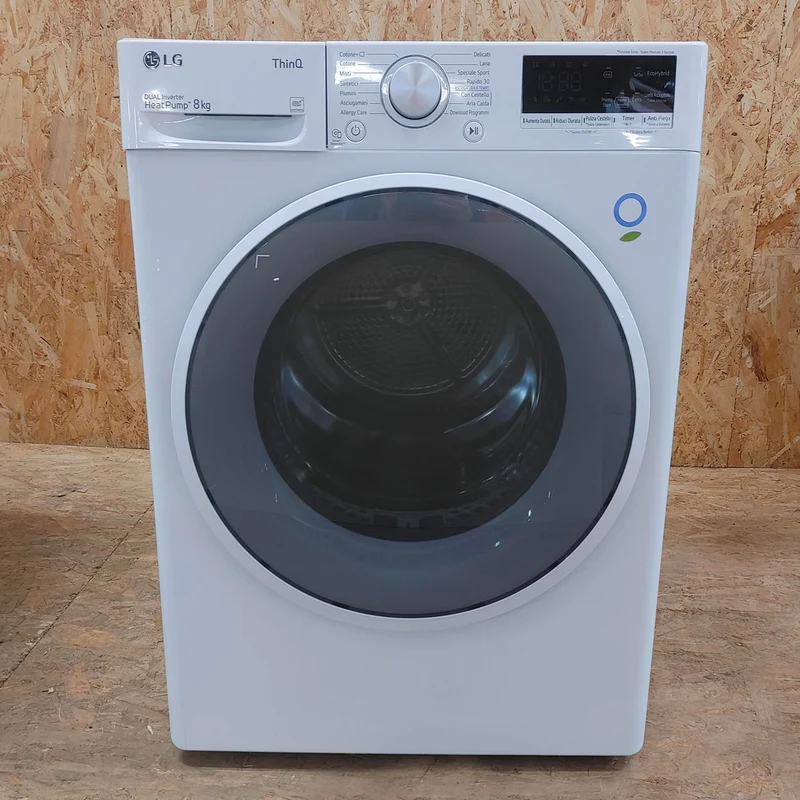Asciugatrice LG RH80V9AVHN Libera installazione Carica frontale 8 kg A+++ Bianco