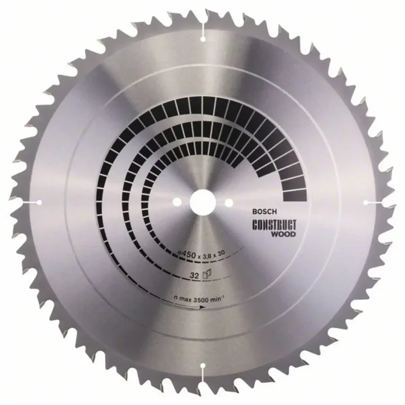 Bosch Accessories Construct Wood 2608640704 Lame de scie circulaire au carbure 450 x 30 x 3.8 mm Nombre de dents : 32