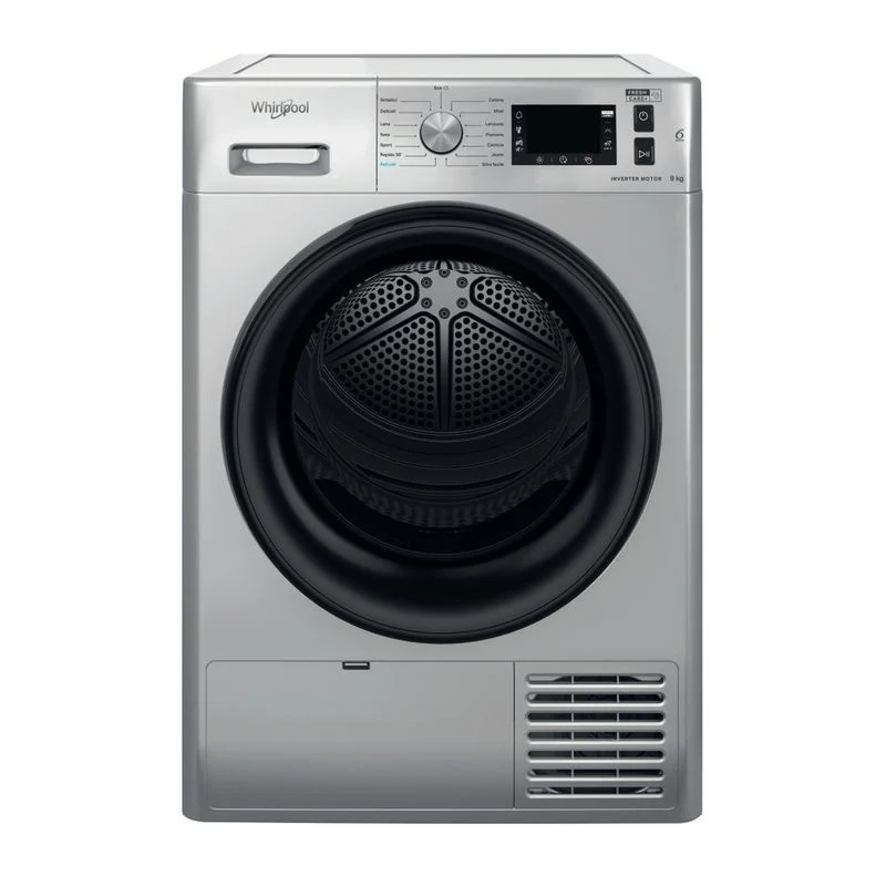 Asciugatrice A Pompa Di Calore Whirlpool FFTN M22 93 SILVER IT 9 Kg Classe A+++ (A84,9xL59,5xP64,9) Tecnologia 6° SENSO Motore inverter