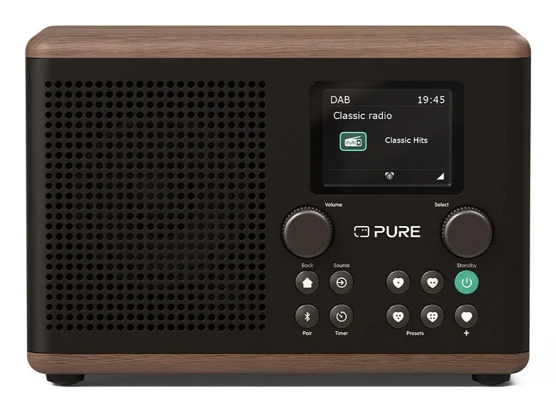 Pure Radio Classic H4 Black/Walnut DAB