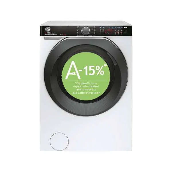 Hoover H-WASH 500 HWP 49AMBC7/1-S lavatrice Caricamento frontale 9 kg 1400 Giri/min A Bianco