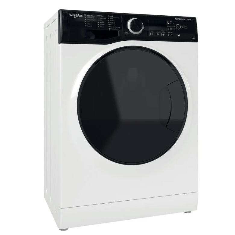 Whirlpool WSB 725 D IT Lavatrice Slim A Libera Installazione 7 Kg, 1200 Giri, Tecnologia 6° Senso, Igiene Vapore, Refresh Vapore, Classe B, Bianco