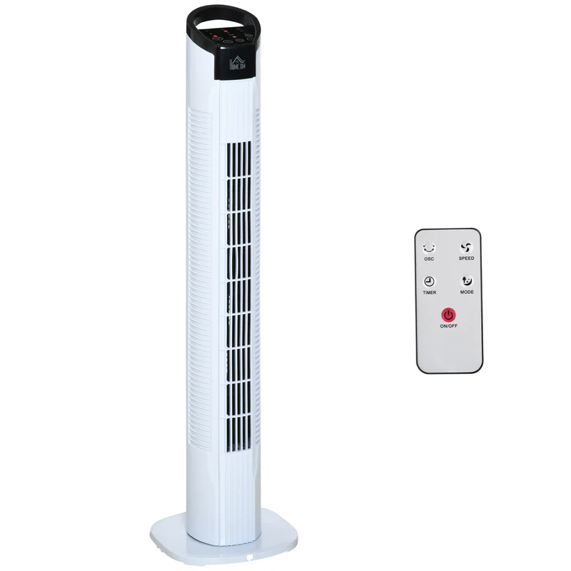 Easycomfort Ventilatore a Colonna con Telecomando a 5m, Oscillante 70°, 3 Funzioni e 3 Velocità, Schermo LED e Timer 7.5h, 50W, ?20x78.5cm