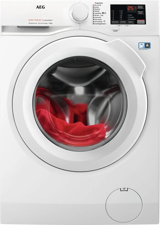 AEG L6FBI845 lavatrice Caricamento frontale 8 kg 1400 Giri/min B Bianco